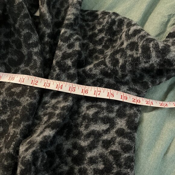 Marisa & Marie Cardigan Womens M Wool Blend Animal Print Waterfall Open Front - Picture 6 of 7